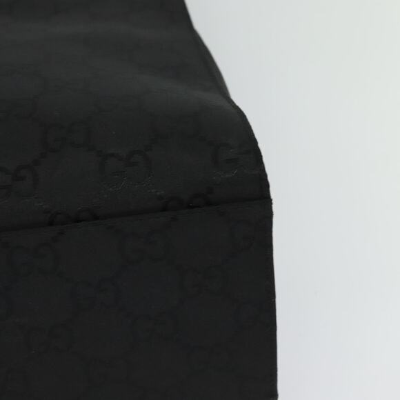 GUCCI Bamboo GG Canvas Hand Bag Nylon Black Silver - Picture 13 of 16